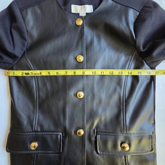 Michael Kors Black Ponte Jacket with Gold Accents - Picture 5 of 7